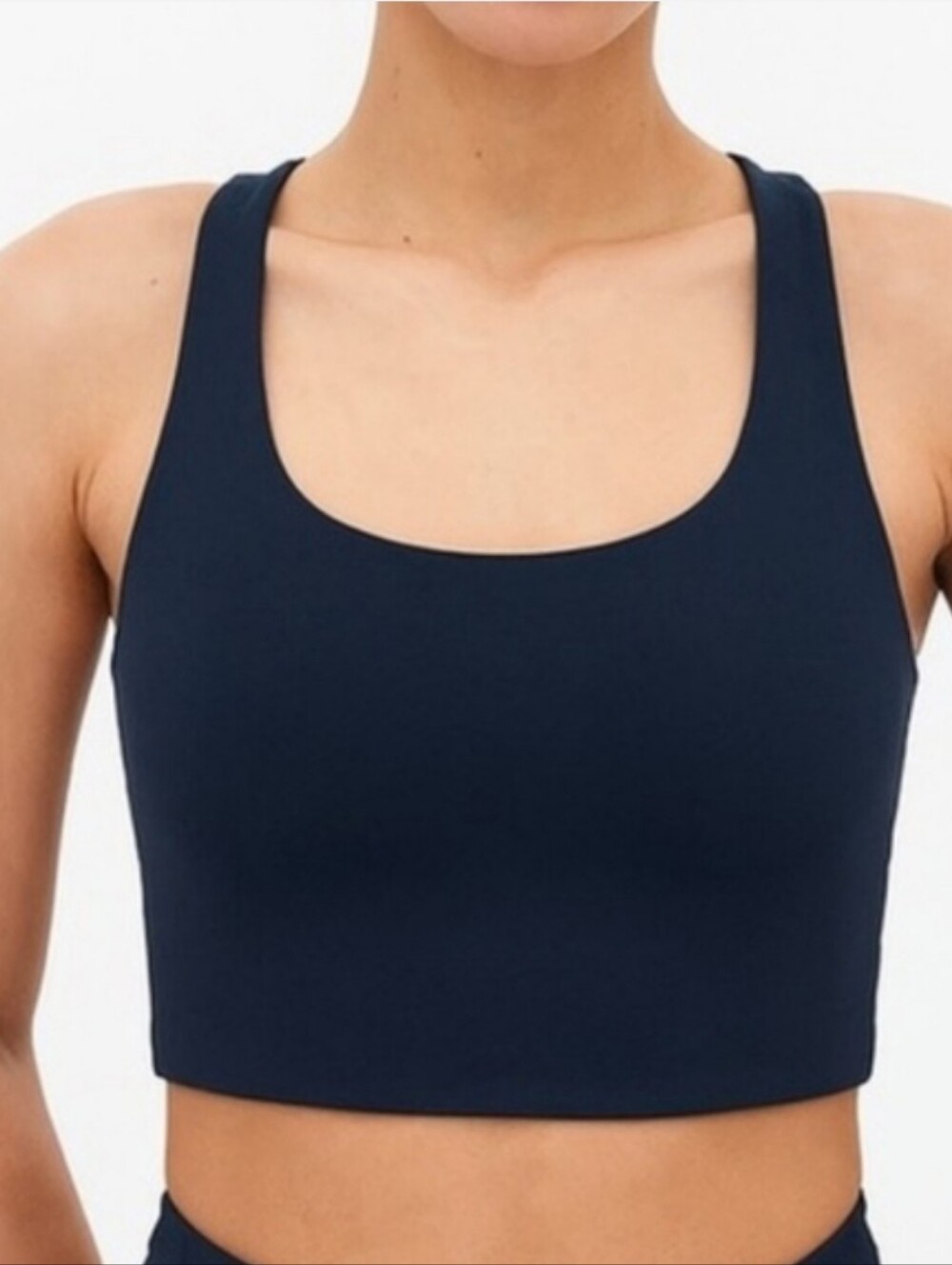 NWT Girlfriend Collective Blue Navy Racer Back Sports Bra Medium Support  Sz L